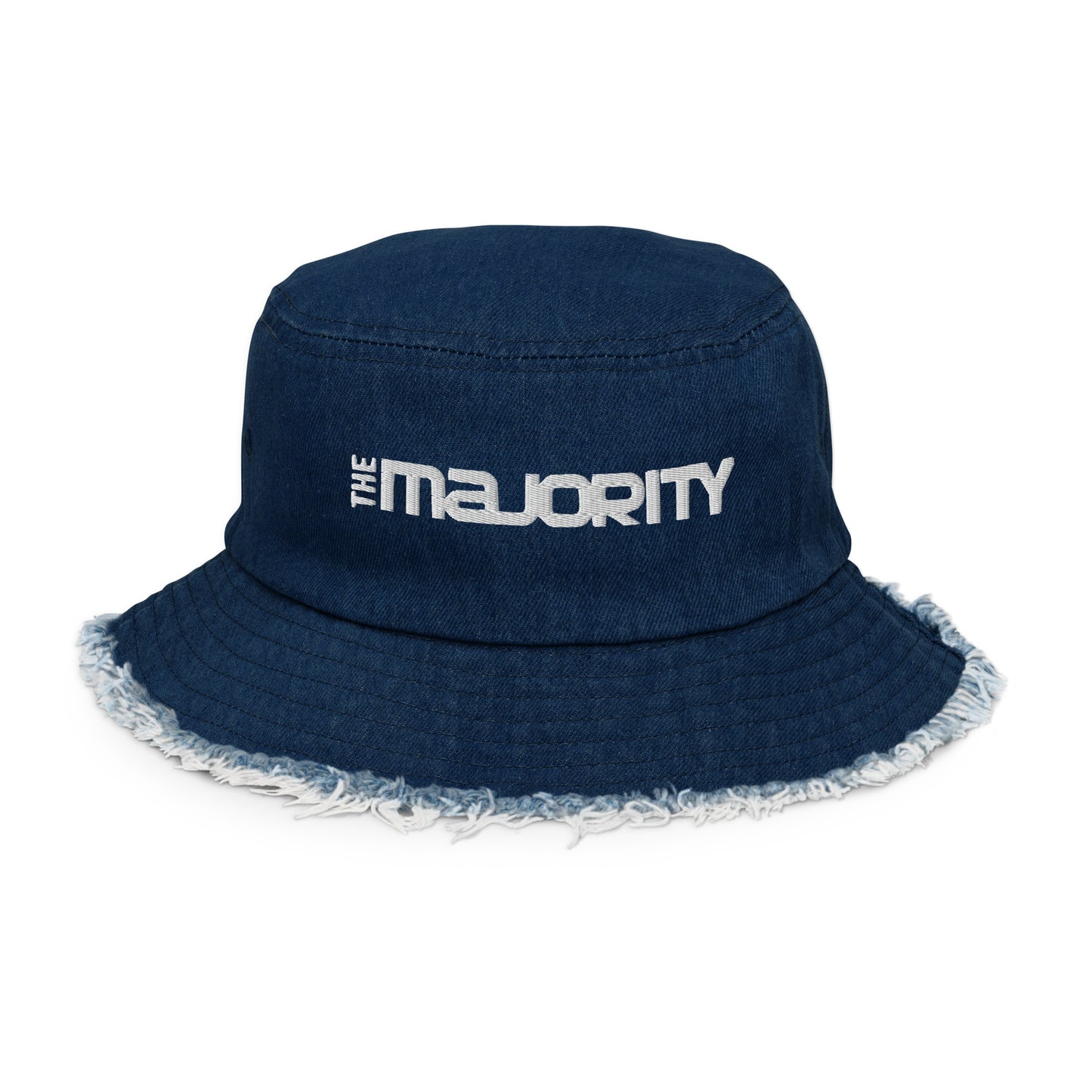 TM Logo - Distressed denim bucket hat