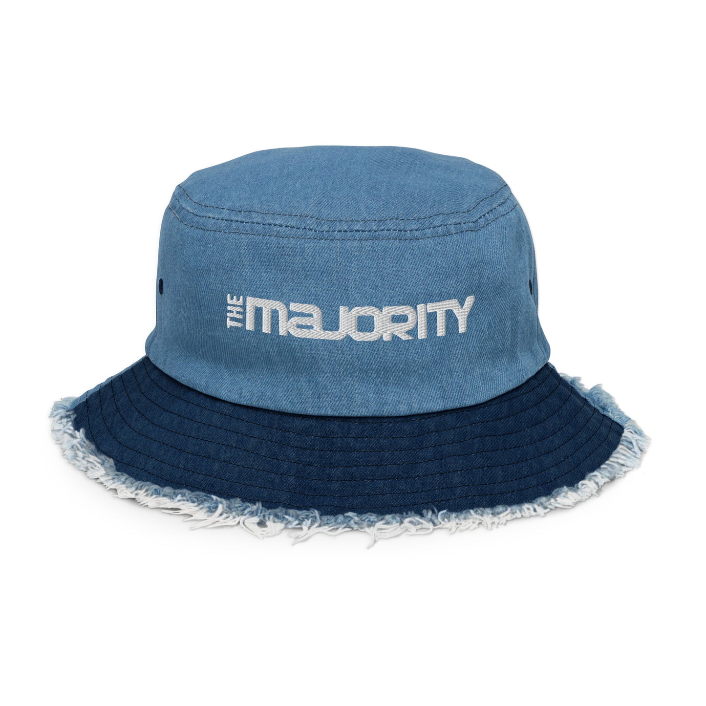 TM Logo - Distressed denim bucket hat